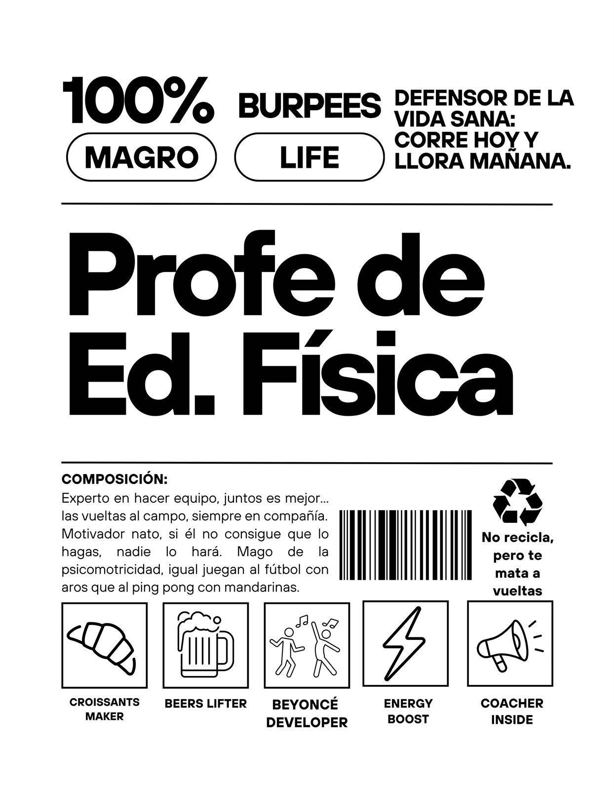 Camiseta Profe de Ed. Física - Imagen 4