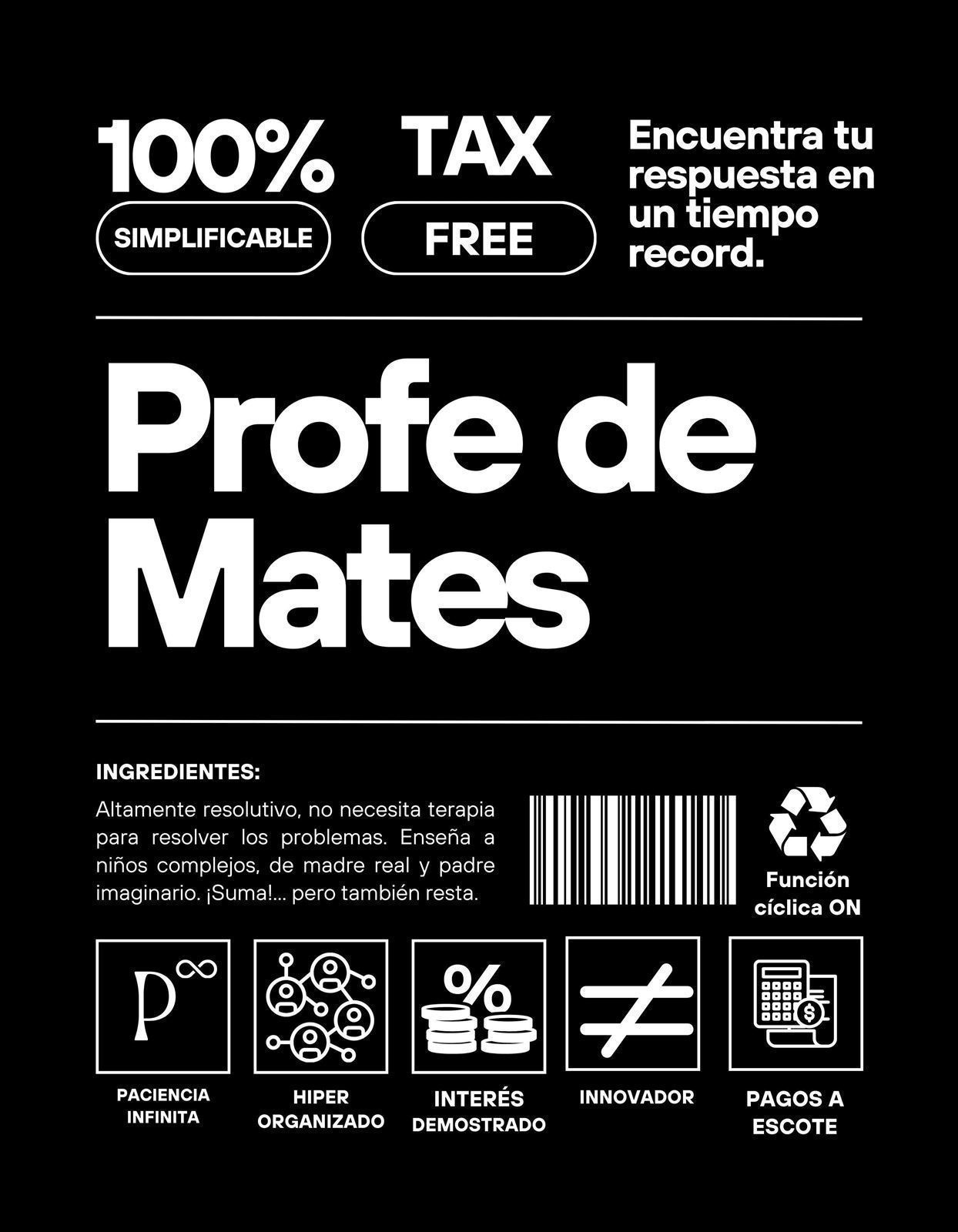 Camiseta Profe de Mates - Imagen 4