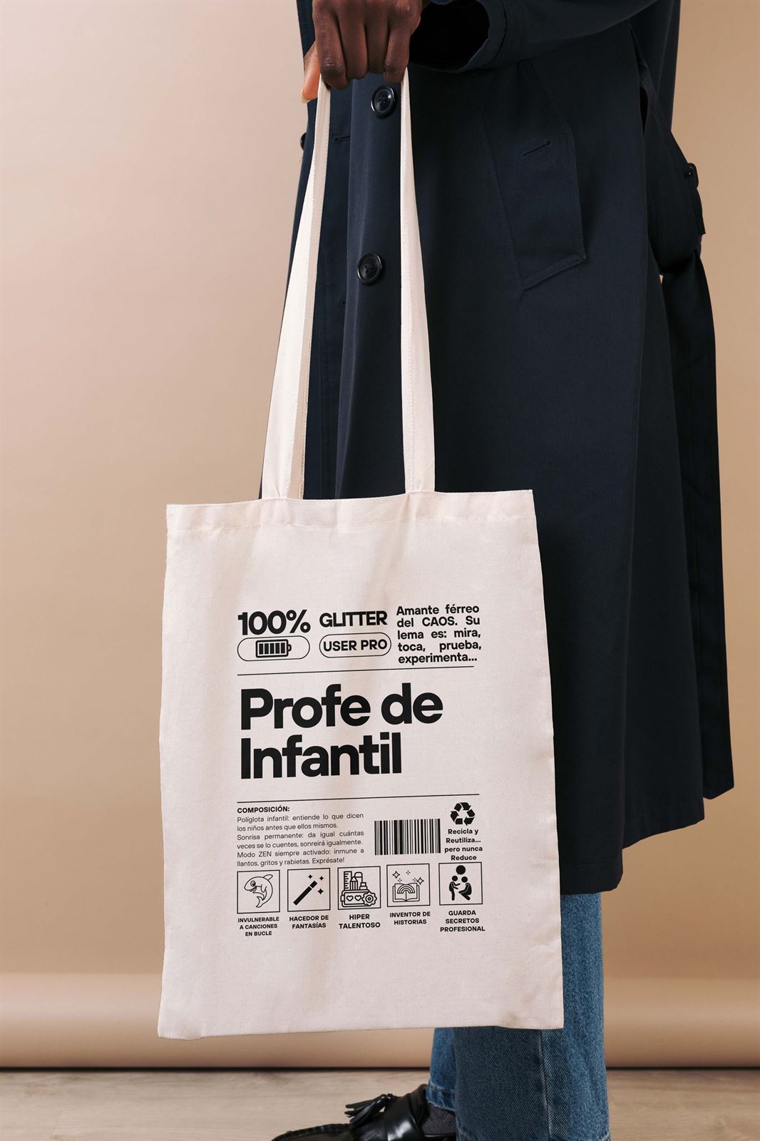 Tote bag Profe Infantil - Imagen 2