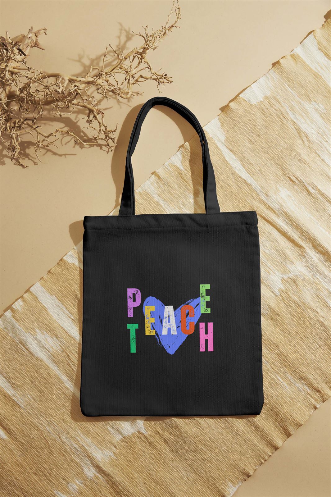 Tote bag TEACHE / PEACE - Imagen 2